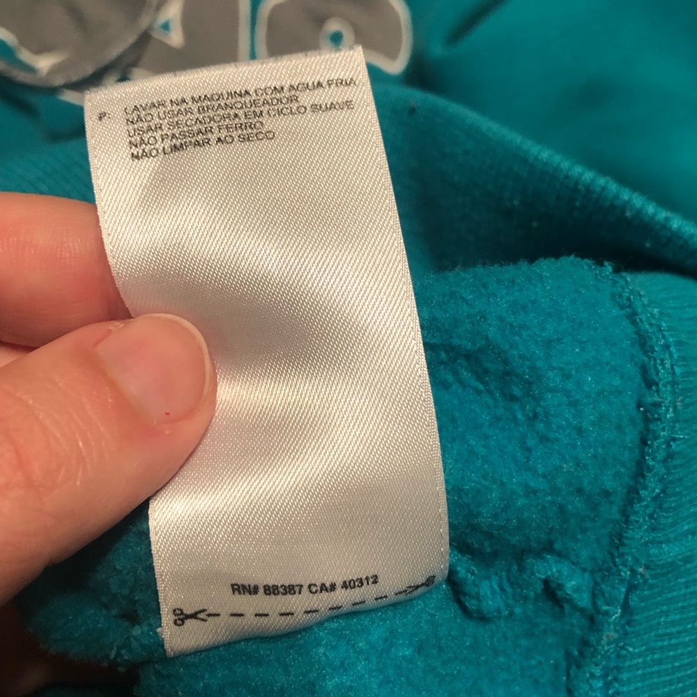 Men’s Adidas Hoodie Sweatshirt • Large • Turquoise - Picture 6 of 8
